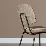 Velvet dining room chair Javi taupe