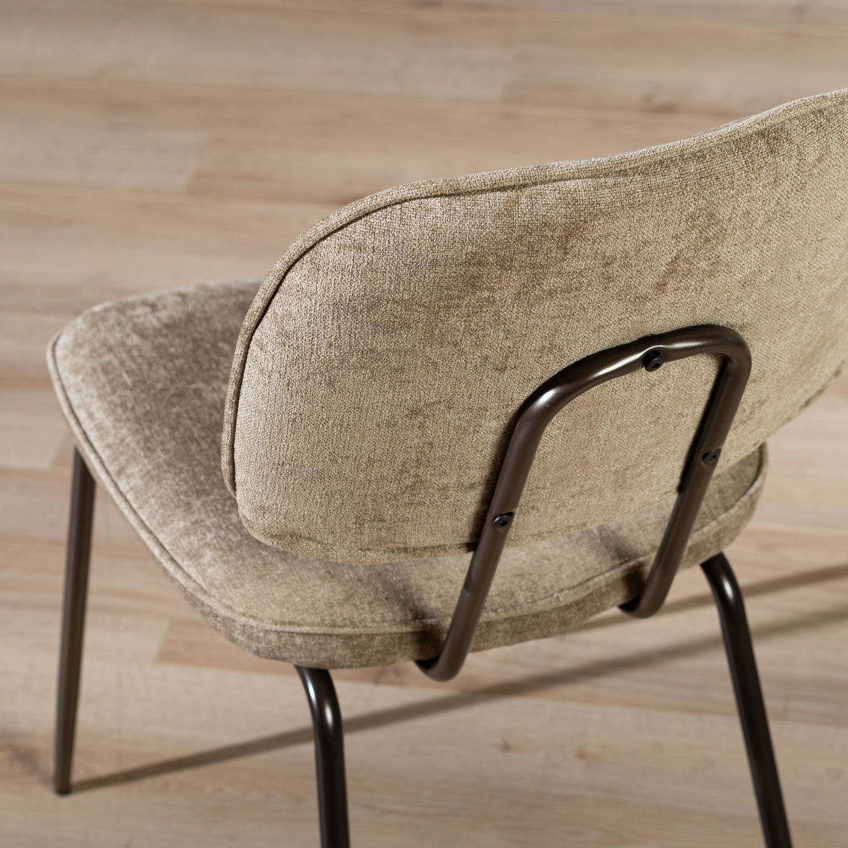 Velvet dining room chair Javi taupe