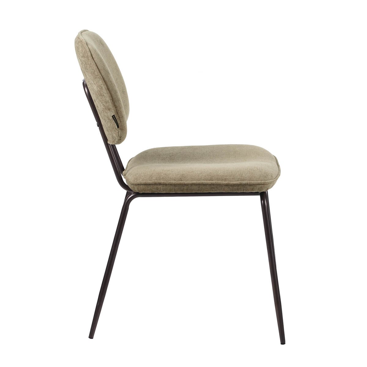 Velvet dining room chair Javi taupe