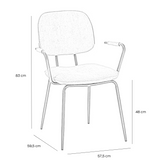 Velvet dining room chair Jethro brown