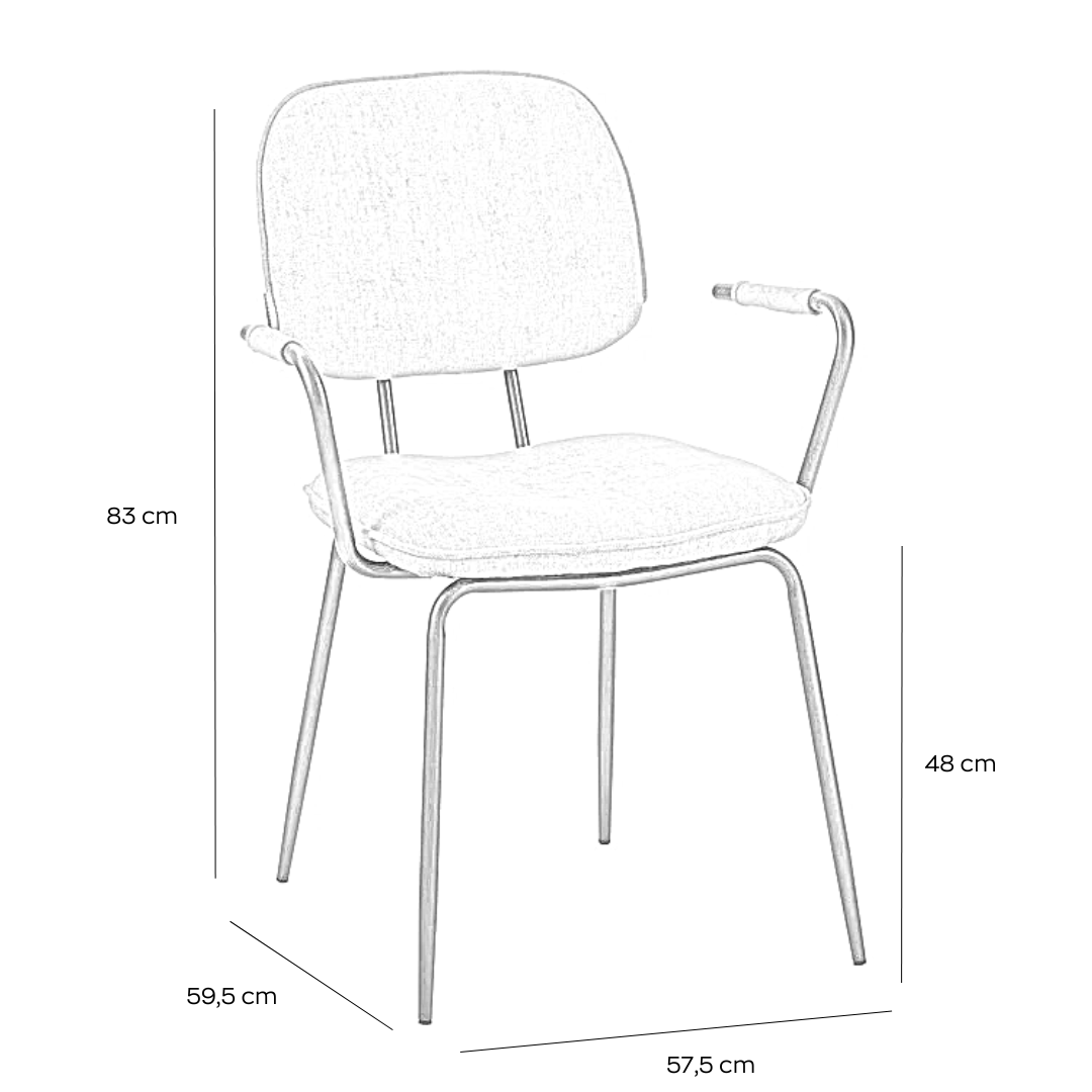 Velvet dining room chair Jethro taupe