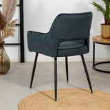 Velvet dining room chair Mika anthracite - image 4