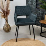 Velvet dining room chair Mika anthracite - image 1