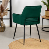 Velvet dining room chair Mika dark green - image 2