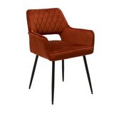 Velvet dining room chair Mika copper
