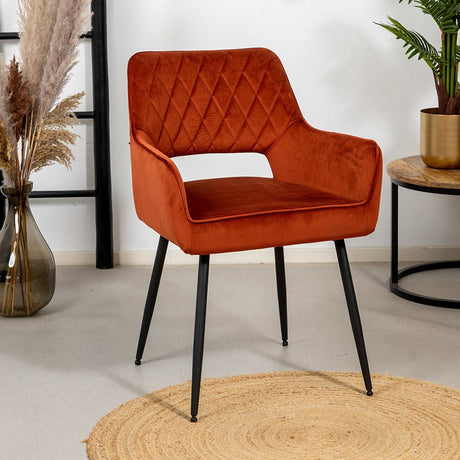 Velvet dining room chair Mika copper - image 1