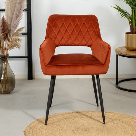 Velvet dining room chair Mika copper - image 2