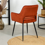 Velvet dining room chair Mika copper - image 3