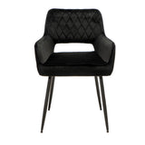 Velvet dining room chair Mika black - image 6