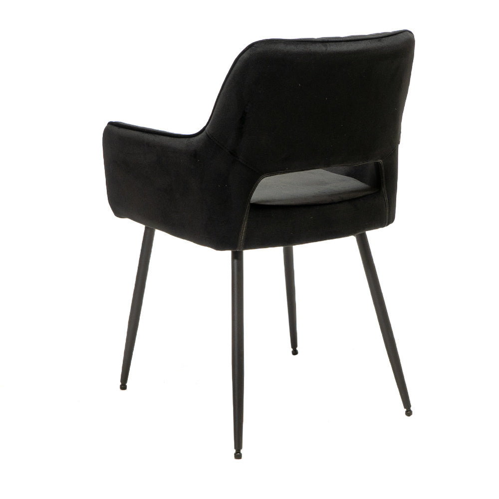 Velvet dining room chair Mika black - image 7