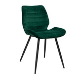 Velvet dining room chair Toby dark green