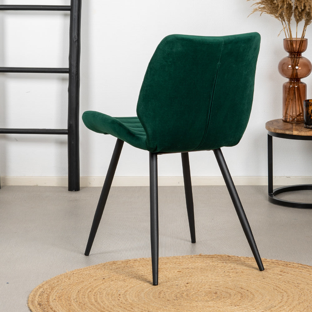 Velvet dining room chair Toby dark green - image 3