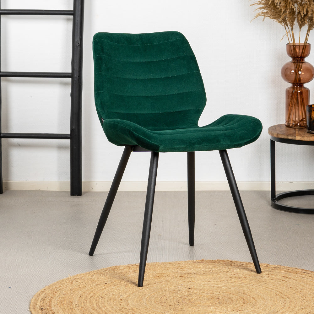 Velvet dining room chair Toby dark green - image 1