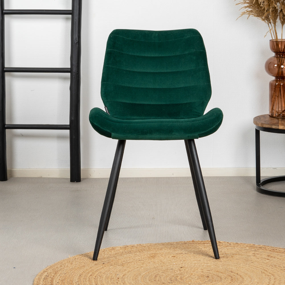 Velvet dining room chair Toby dark green - image 2