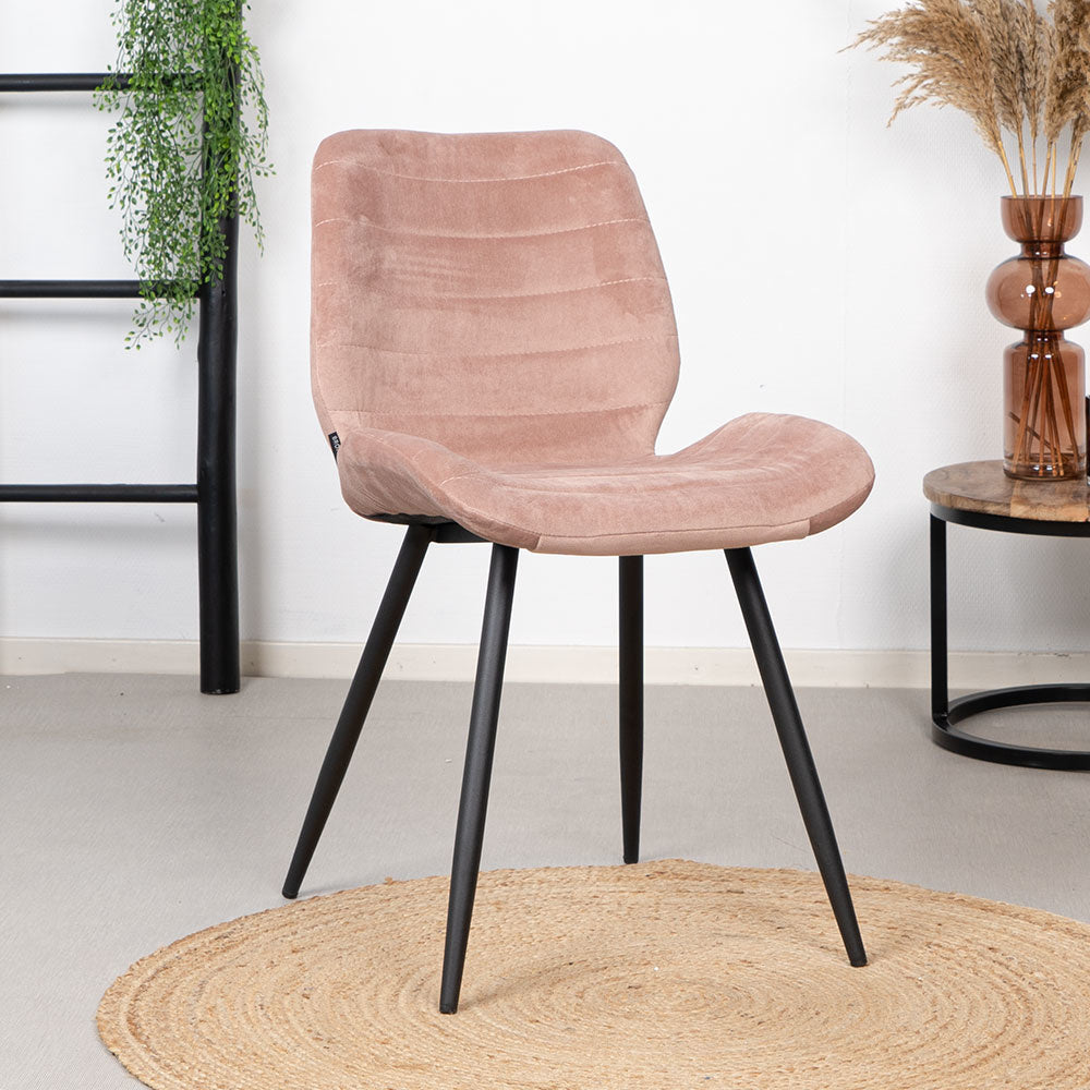 Velvet dining room chair Toby pink - image 1