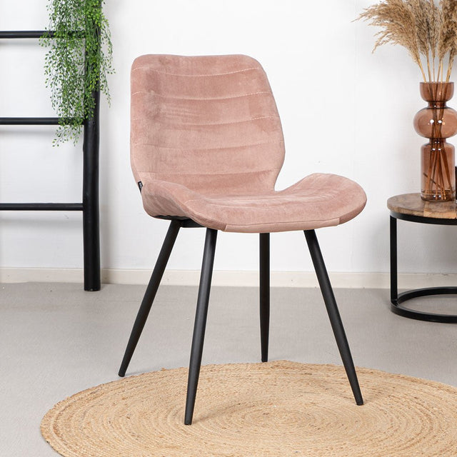 Velvet dining room chair Toby pink - image 1