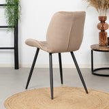 Velvet dining room chair Toby taupe - image 4
