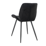 Velvet dining room chair Toby black - image 5