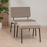 Velvet armchair Espen taupe - image 2