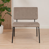 Velvet armchair Espen taupe - image 3