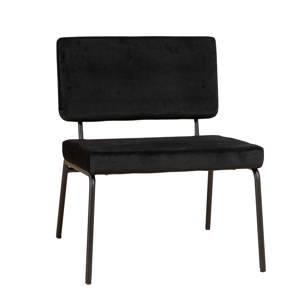 Velvet armchair Aspen black