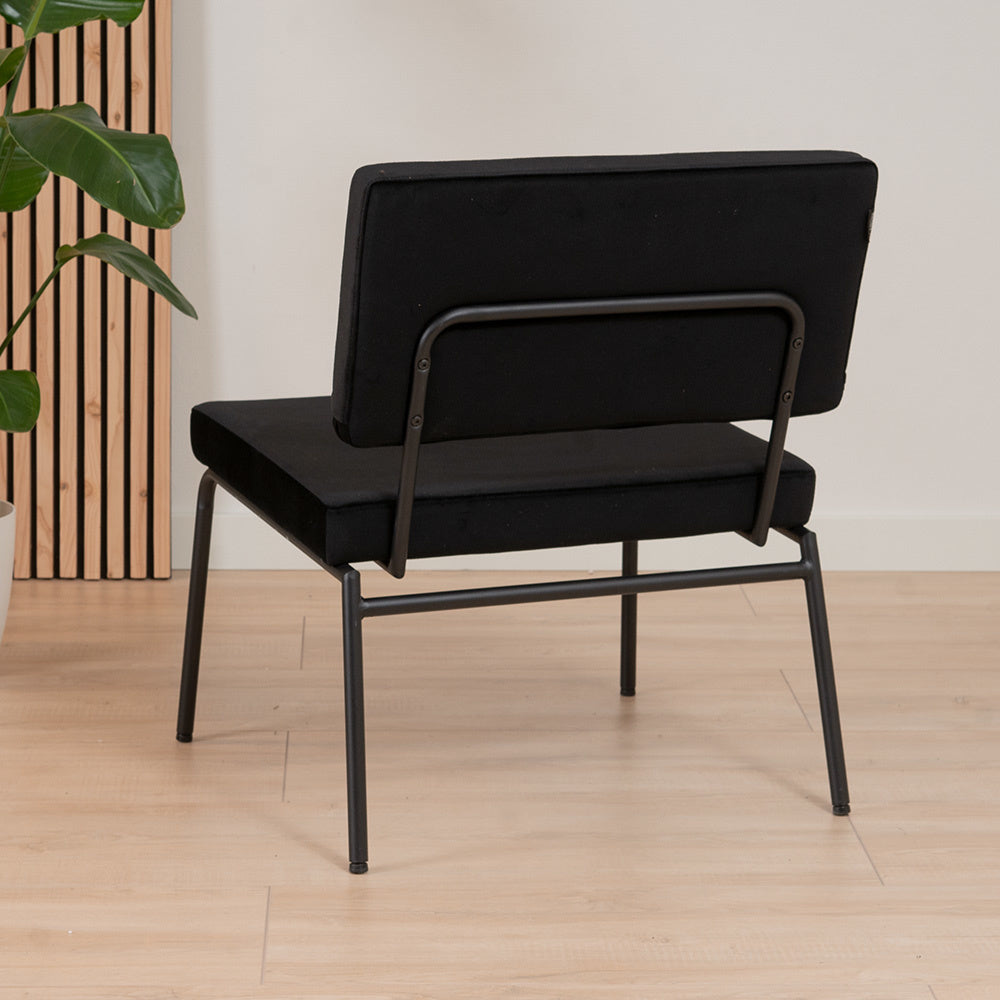 Velvet armchair Aspen black - image 4