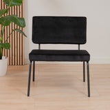Velvet armchair Aspen black - image 3