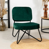 Velvet armchair Julia green Dark green