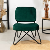 Velvet armchair Julia green Dark green