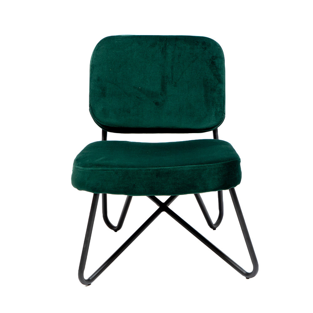 Velvet armchair Julia green Dark green