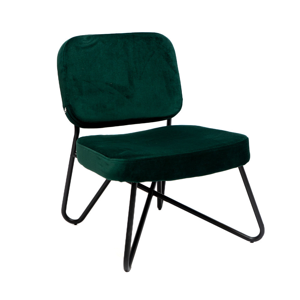 Velvet armchair Julia green Dark green