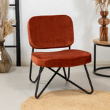 Velvet armchair Julia copper
