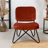 Velvet armchair Julia copper
