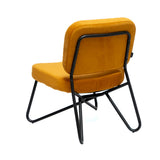 Velvet armchair Julia ocher yellow
