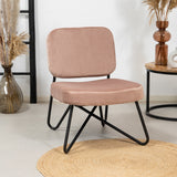 Velvet armchair Julia pink