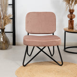 Velvet armchair Julia pink
