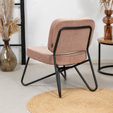 Velvet armchair Julia pink