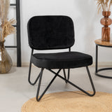 Velvet armchair Julia black