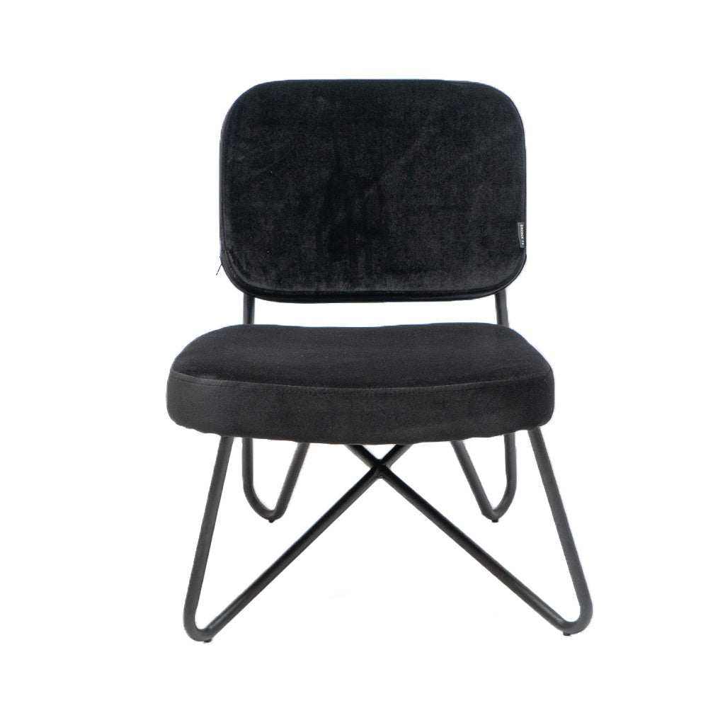 Velvet armchair Julia black