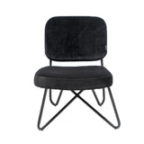 Velvet armchair Julia black