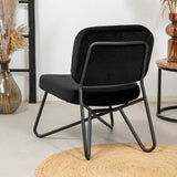 Velvet armchair Julia black
