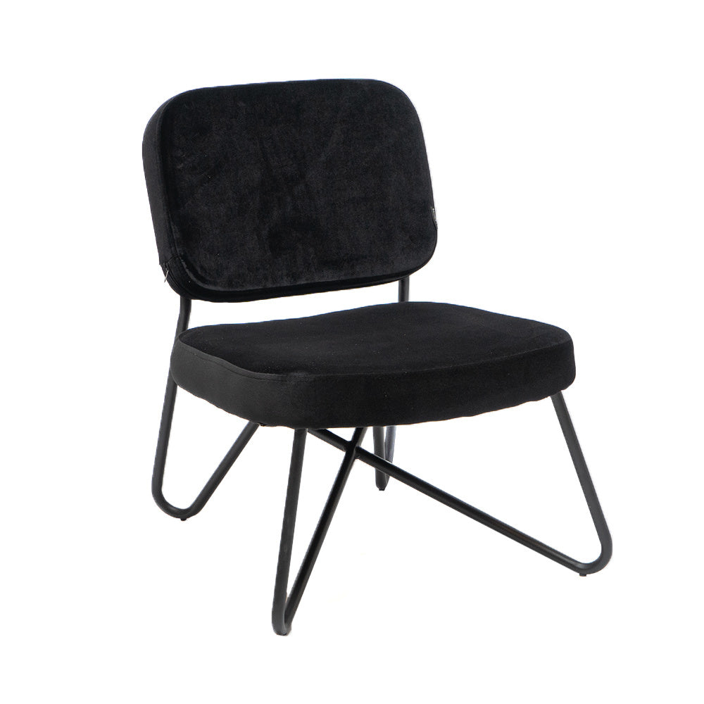 Velvet armchair Julia black
