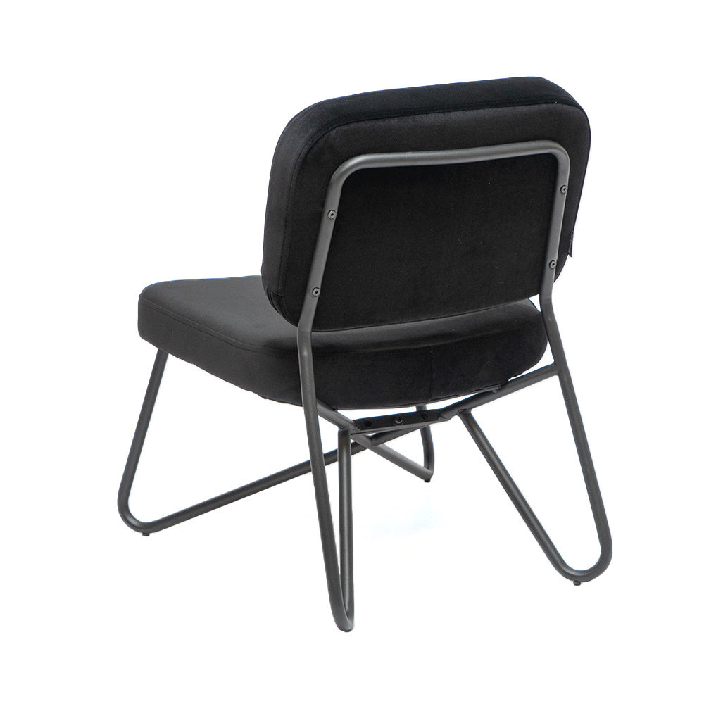 Velvet armchair Julia black