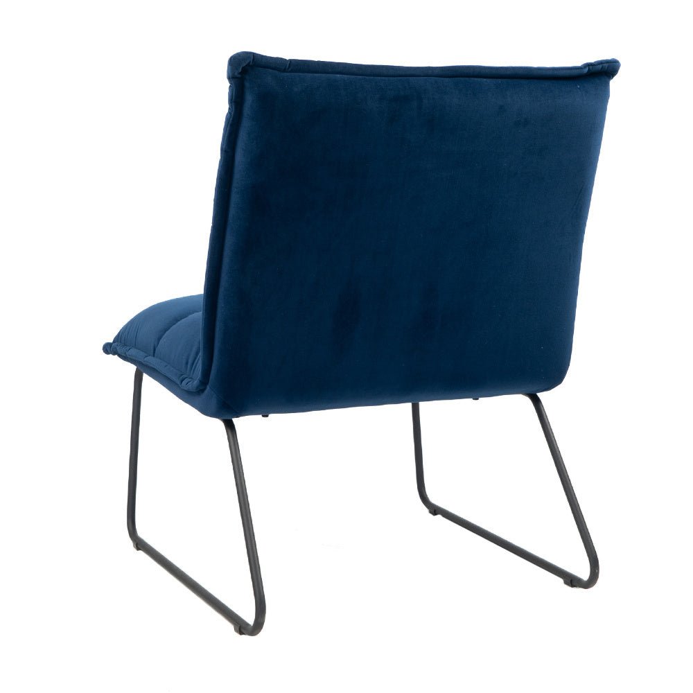 Velvet armchair Malaga dark blue - image 7