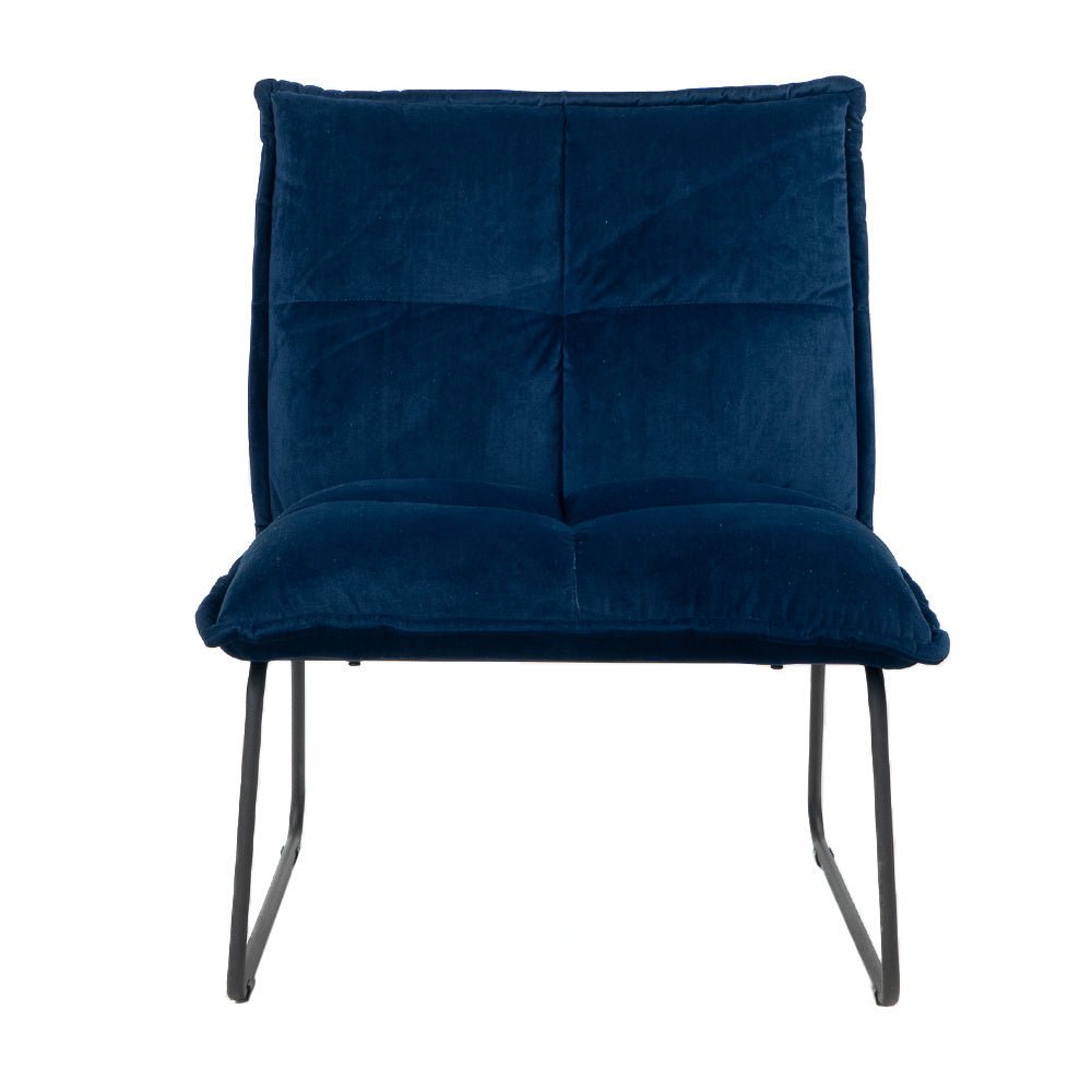 Velvet armchair Malaga dark blue - image 6