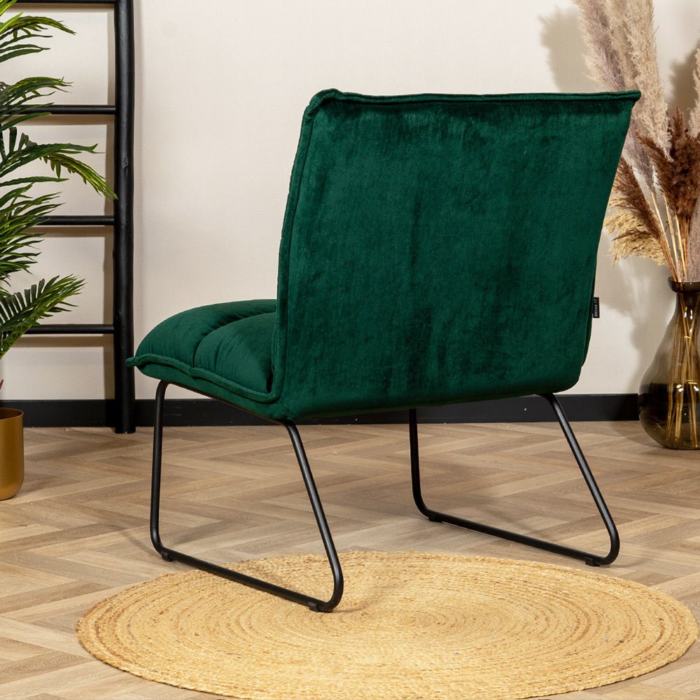 Velvet armchair Malaga dark green - image 4