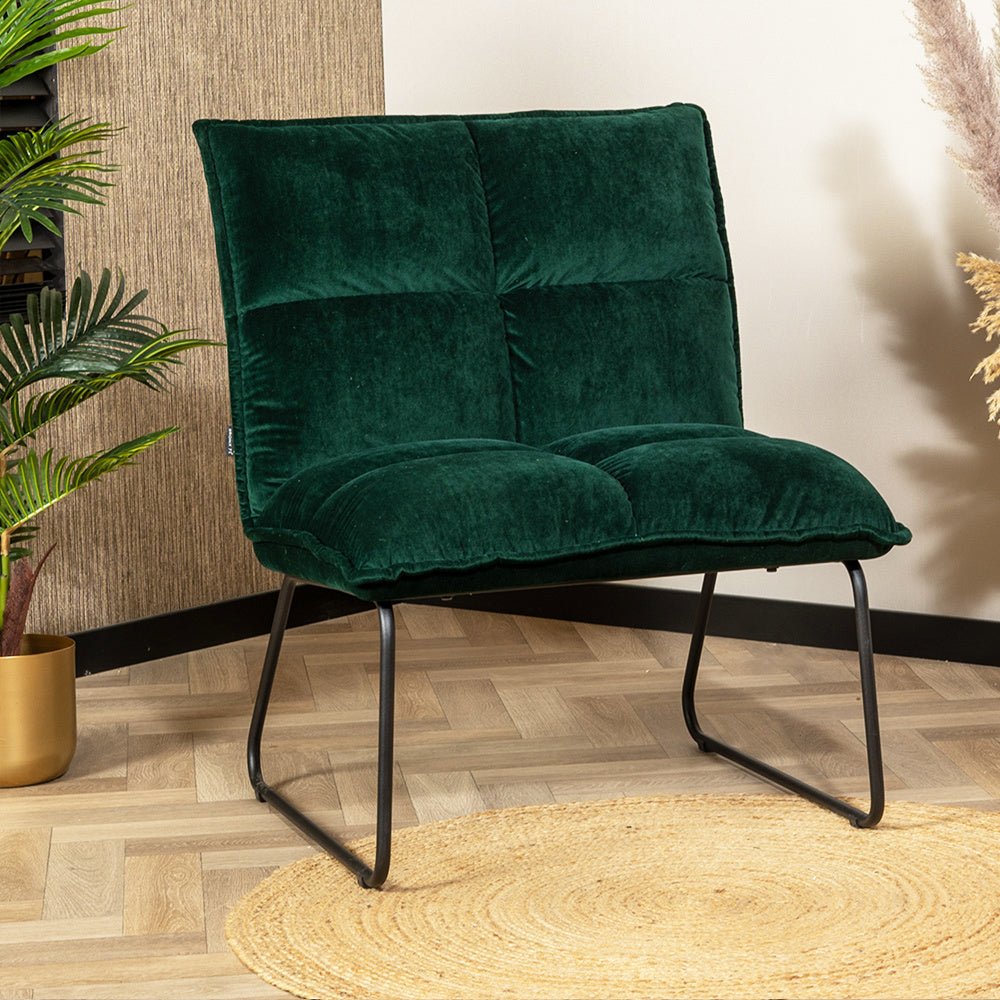 Velvet armchair Malaga dark green - image 5