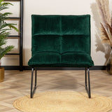 Velvet armchair Malaga dark green - image 3
