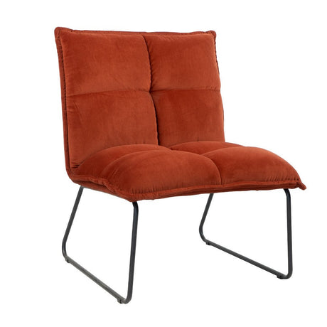 Velvet armchair Malaga copper