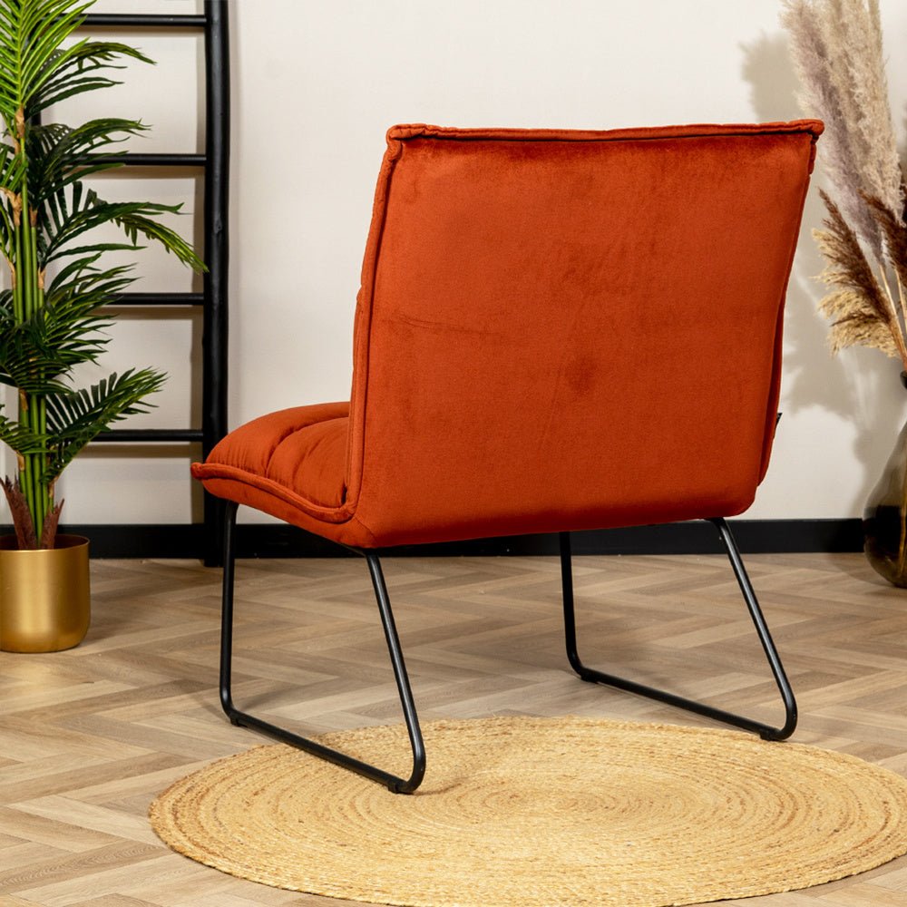 Velvet armchair Malaga copper - image 4